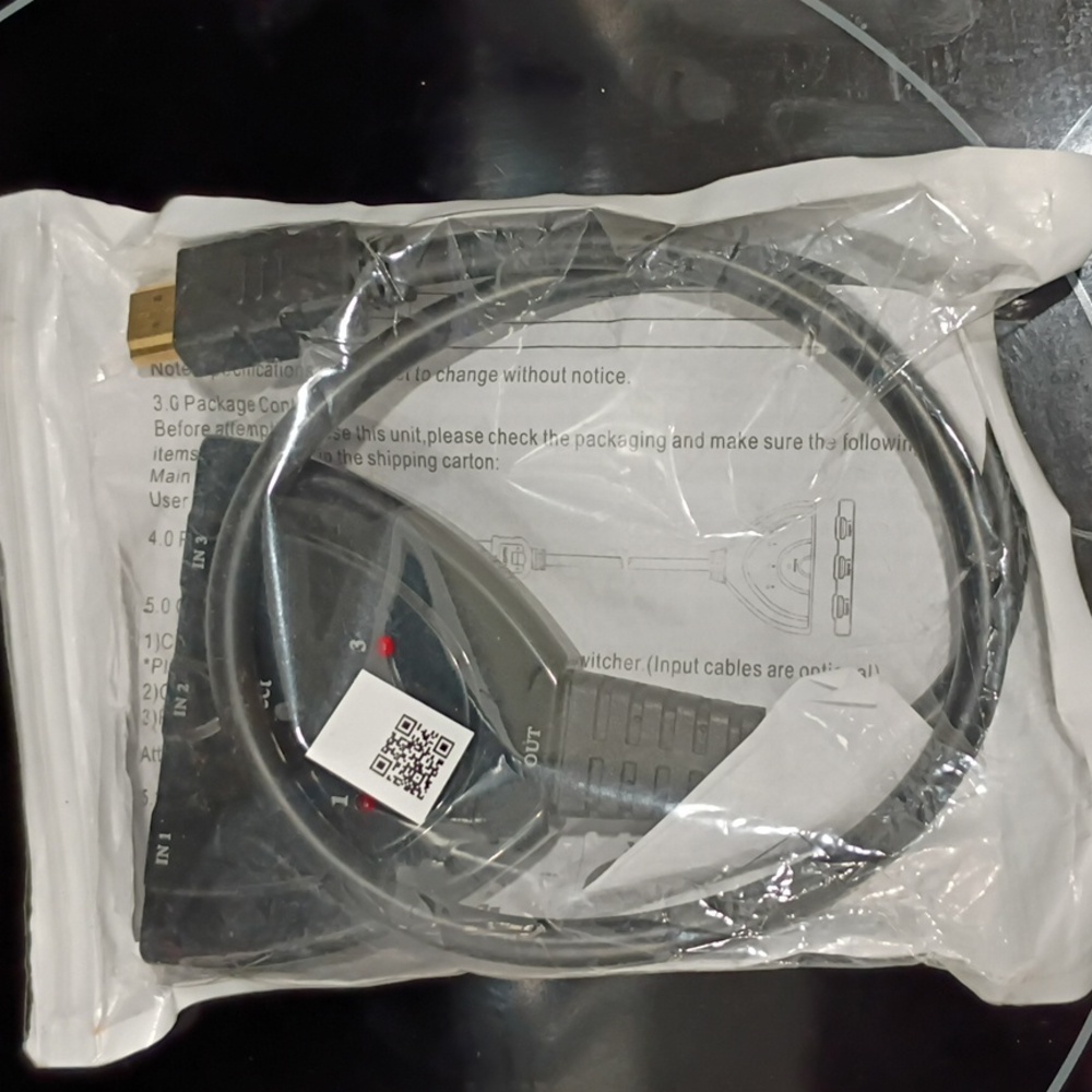 HDMI Switch with Black Cable